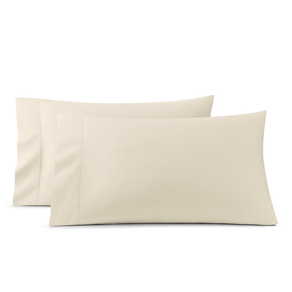 Wamsutta 1846 400 Thread Count Oatmeal Egyptian Giza Cotton Percale Pillow Cases, King (2 Count)
