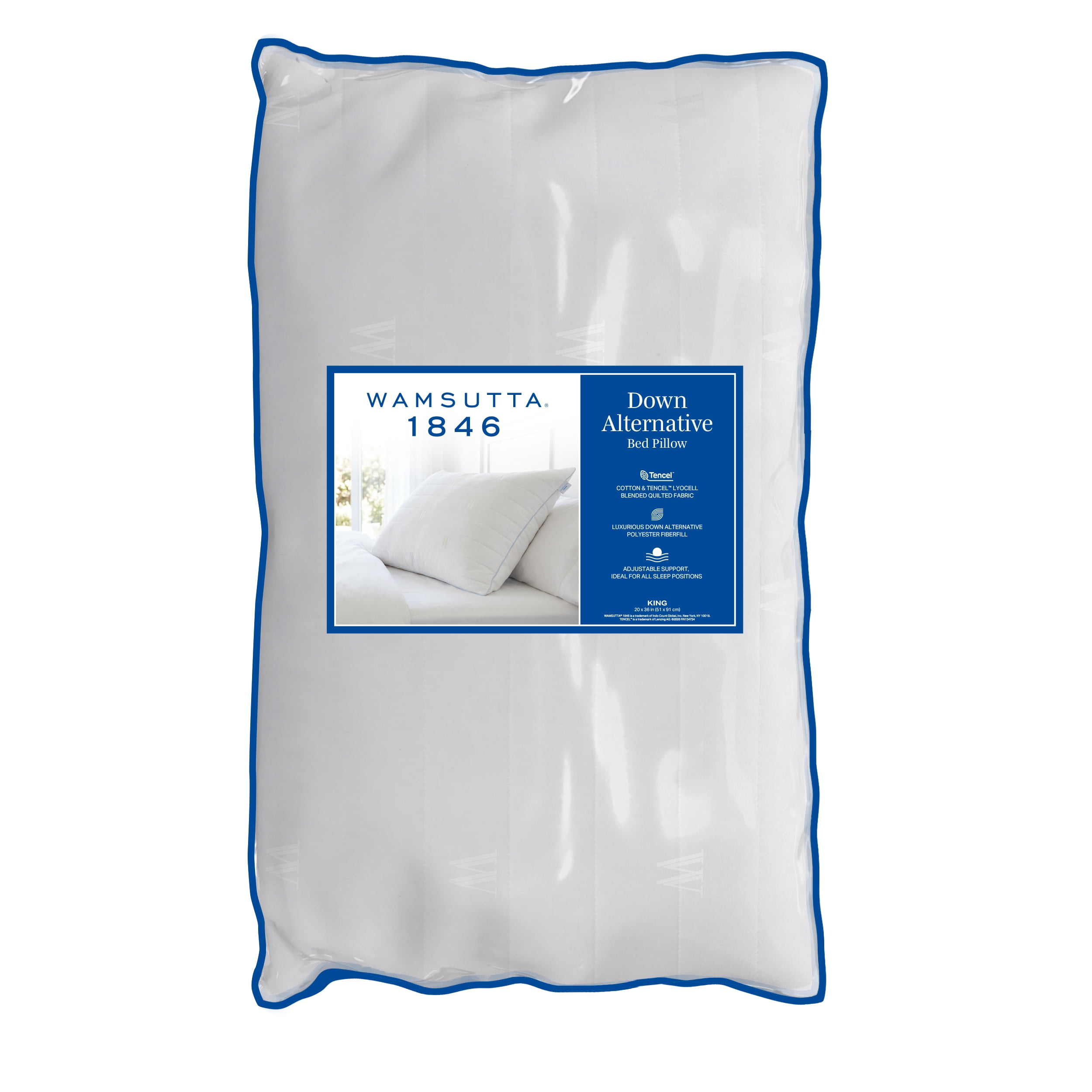 Wamsutta 1846 Quilted Down Alternative King Bed Pillow