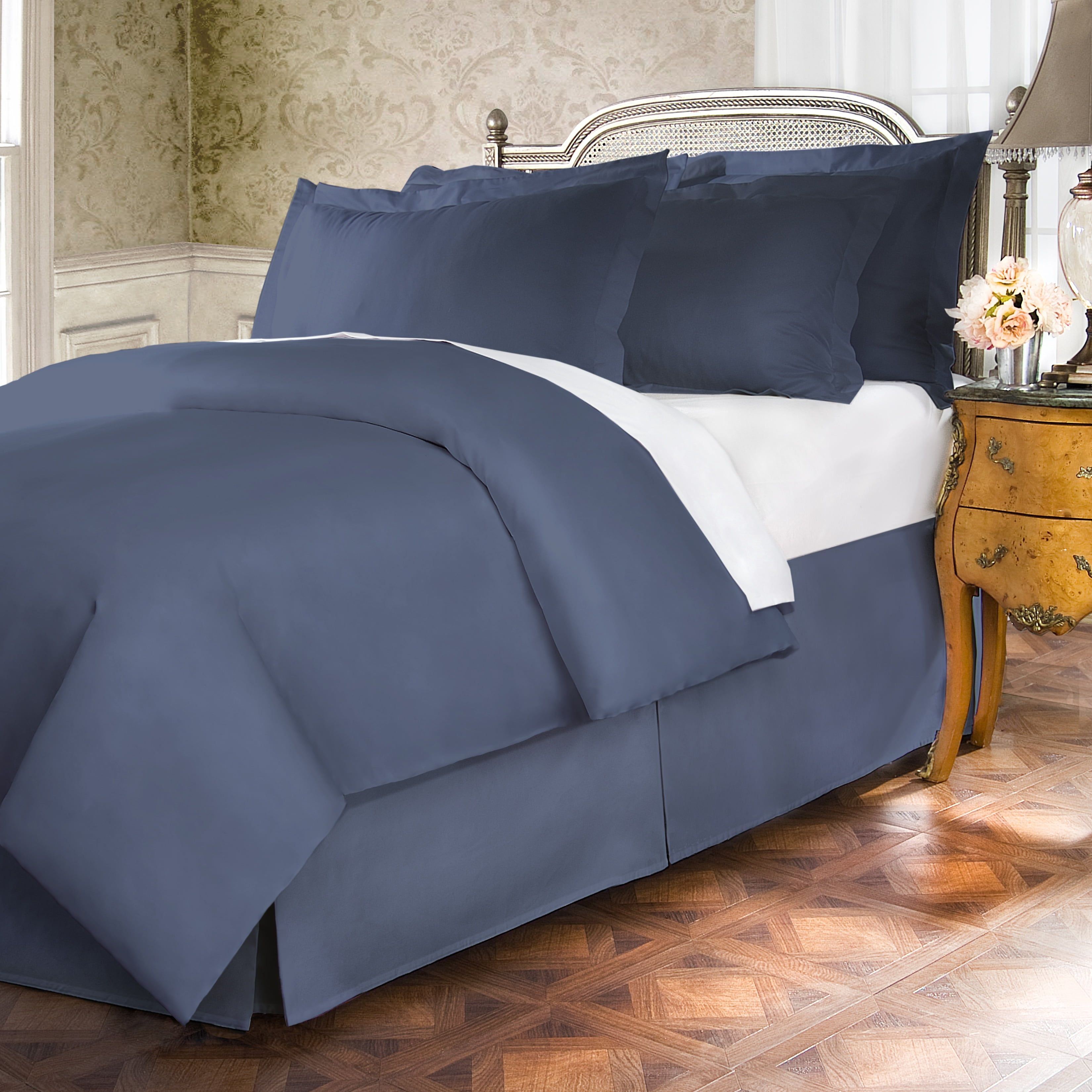 WAMSUTTA 725 thread count クイーンサイズボックスシーツ Wamsutta Bedding | Blue - Walmart.com