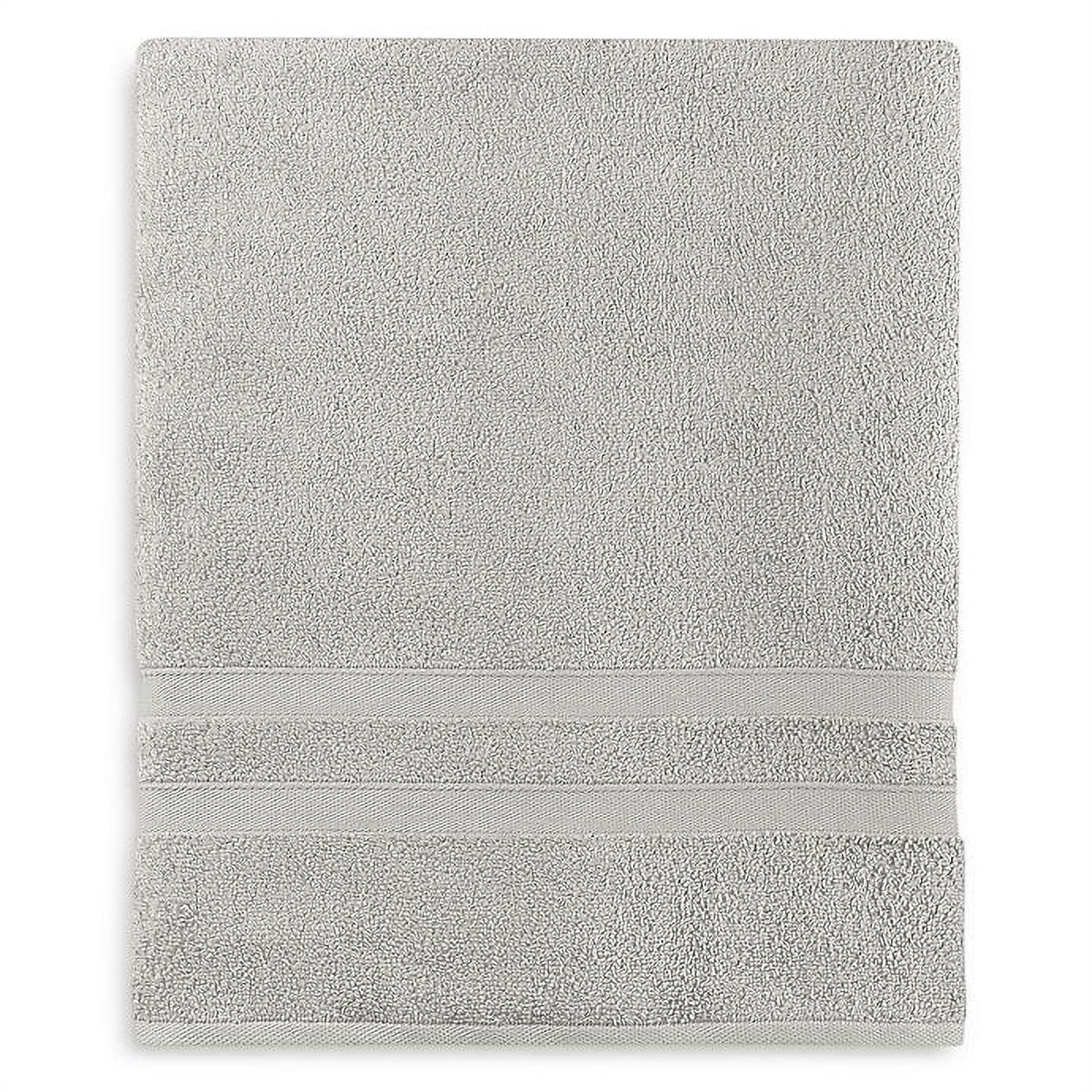 Wamsutta Micocotton Bath Sheet 33x70  Fog-Taupe-Grapemist-White-Silver-Purple