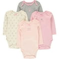thumbnail image 1 of Wan-A-Beez Baby Boy and Baby Girls 0-24 Months 4-Pack Long Sleeve Bodysuits, 1 of 5