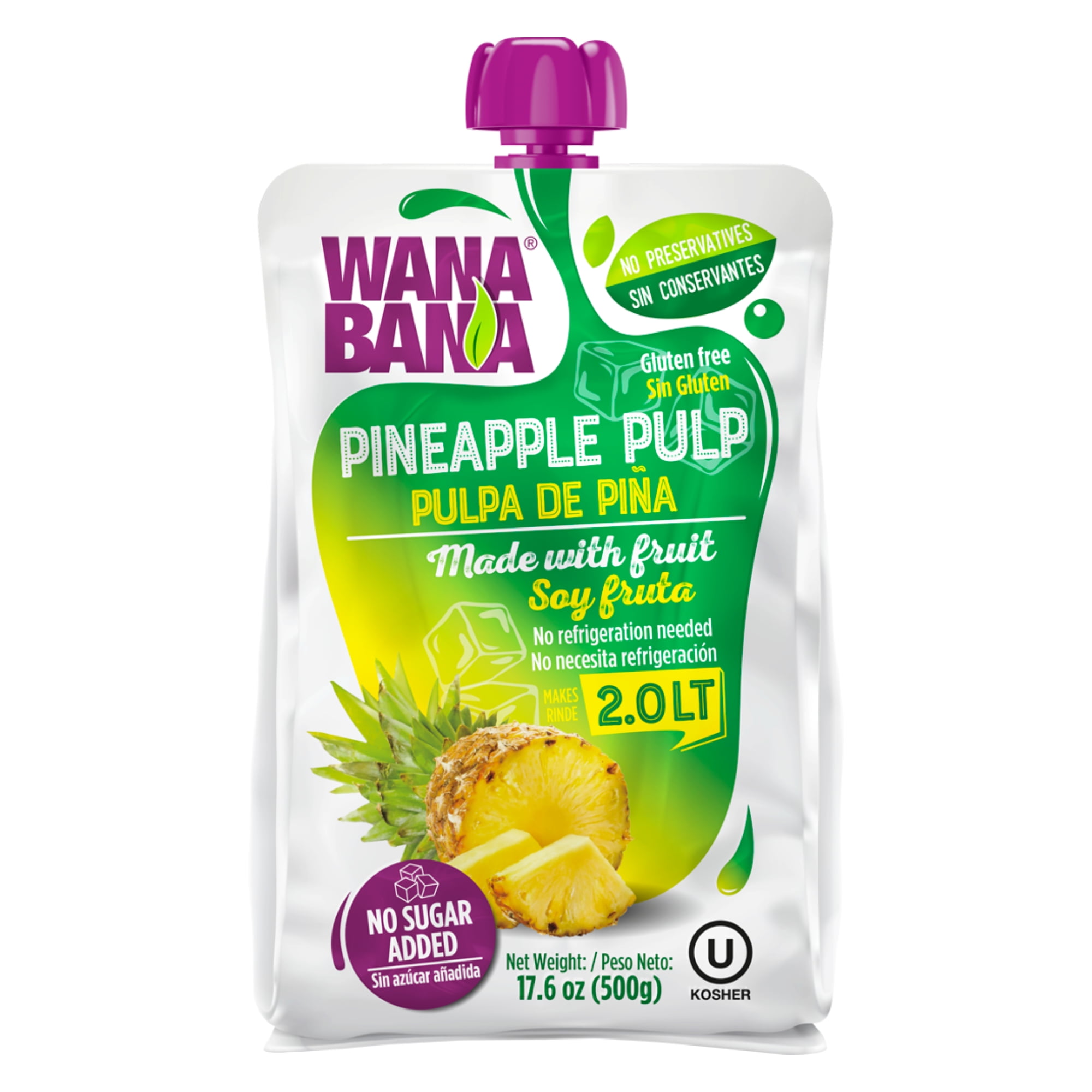 Wana Bana Pineappl Pulp Fruit Pouches