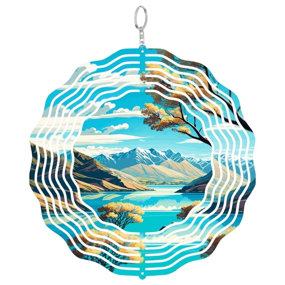 Wanaka Tree 3D Wind Spinner Metal Hanging Ornament Outdoor Decor New Zealand Lake View Gift