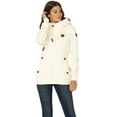 thumbnail image 1 of Wanakome Women's Artemis Cowl Neck Hooded Sweatshirt Oatmeal Medium  US, 1 of 5