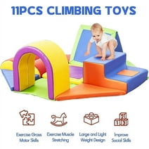 Wanan 11Pcs Foam Climbing Blocks for Toddlers, Indoor Climbing Toys for Toddlers 1-3, 1 Year Old Climbing Toys Baby Climber Jungle Gym for Playroom, Living Room, Nursery, Multicolor