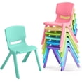 thumbnail image 1 of Cuoote 6Pcs Plastic Stackable Chairs, Modern Kids Chairs for Outdoor, Reading, Relaxing, Learning, Painting, Playing, 1 of 10