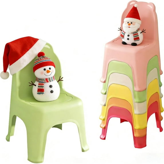 Wanan 6Pcs Stackable School Chairs, Kids Plastic Classroom Chairs for Toddlers, Colorful Chairs for Classroom, Kids Room