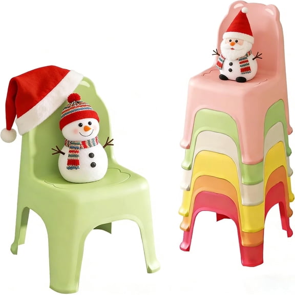 Wanan 6Pcs Stackable School Chairs, Kids Plastic Classroom Chairs for Toddlers, Colorful Chairs for Classroom, Kids Room