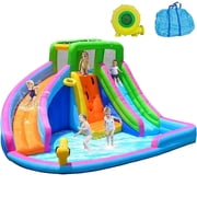 Cuoote Inflatable Bounce House for Kids, White Castle Jumping Bouncer with Blower