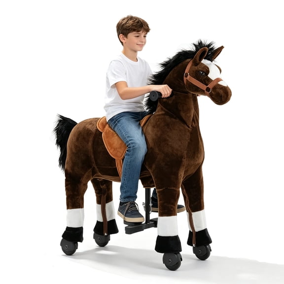Akaber Ride on Horse for Big Kids, Horse Ride on Toy for 7 Years Old to Adult, (41.33'' Height) Riding Horse Rider Mechanical Walking Action, No Battery or Electricity, Max Load 187LBS