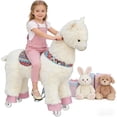 thumbnail image 1 of Akaber Ride on Alpaca for Kids, Riding Horse Toy for Age 4-9, 36.6'' H Ride on Horse, Max Load 165LBS, 1 of 9