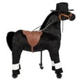 thumbnail image 1 of Wanan Ride on Horse for Kids with Reins and Cowboy Hat, Riding Horse Toy, (41.33'' Height) Ride on Horse, Max Load 187LBS, Large Size for Age 7-Adult, 1 of 7