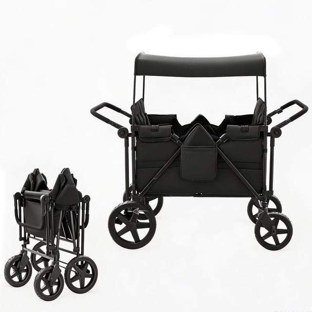 Wanan Stroller Wagon for 4 Kids, Foldable Stroller Wagon 4 Passenger