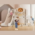 thumbnail image 1 of Wanan Toddler Slide Set, 8-in-1 Indoor Outdoor Playset for Age 1+, Beige, 1 of 7
