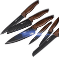 Wanbasion Matte Black Titanium Plated Stainless Steel Kitchen Knife Set