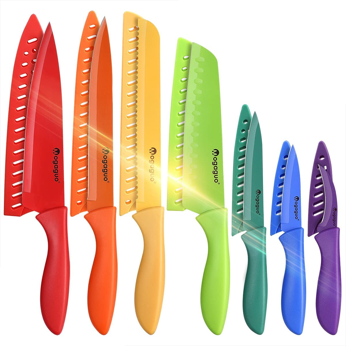 Wanbasion Rainbow Kitchen Knife Set Dishwasher Safe, Sharp Stainless