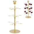 thumbnail image 1 of Wanchiy 3-Tier Gold Rotating Metal Cocktail Glass Tree Stand with Baby Onesie Topper, 12 Holders Drink Display for Gender Reveal and Baby Shower Party Use, 1 of 15