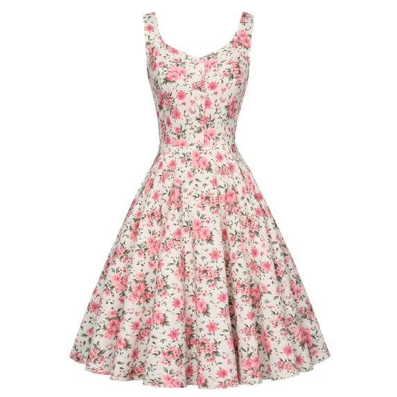 Wancir 1950s Vintage Womens Dress Bowknot Audrey Hepburn Style Party Dresses