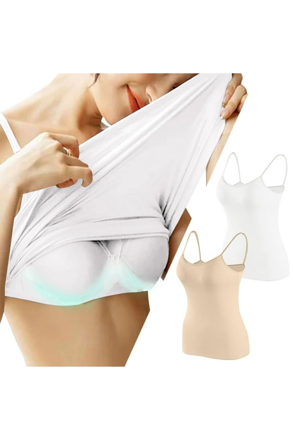 Wancir 2 Pack Women Everyday Front Button Closure Bras Seamless Pure Cotton Soft Cup with Pads for Mid-Elderly Women