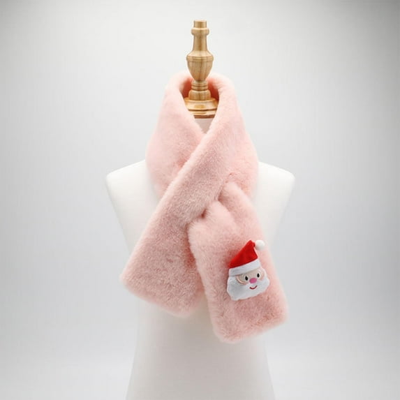 Wancir 2024 Kid Fashion Scarf for Girls & Boys Plush Warm Scarf Cute Deer Outdoor Neck Winter Scarf for Child