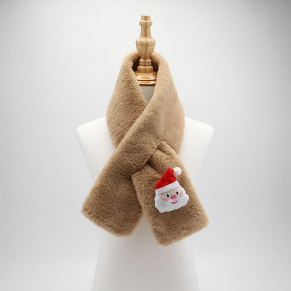 Wancir 2024 Kid Fashion Scarf for Girls & Boys Plush Warm Scarf Cute Deer Outdoor Neck Winter Scarf for Child