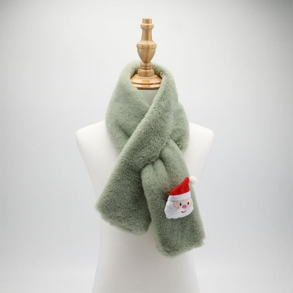 Wancir 2024 Kid Fashion Scarf for Girls ＆ Boys Plush Warm Scarf Cute Deer Outdoor Neck Winter Scarf for Child