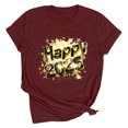 thumbnail image 1 of Wancir 2025 New Years Eve Party Family T-Shirts for Women Funny Christmas Happy New Year Short Sleeve Pullover Holiday Clothes, 1 of 2