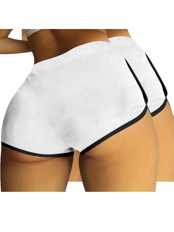 Wancir 2PC Booty Shorts for Women Sexy Naughty Letter Printed Yoga Dance Gym Workout Running Active Hot Shorts Loungewear Pajama