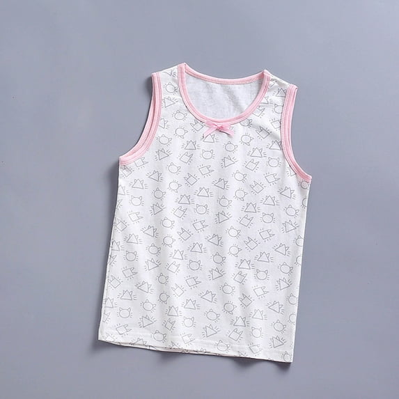 Wancir 3-11 Years Little Girls Camisole Soft Tagless Cami Kids Breathable Undershirts Cotton Tank Top