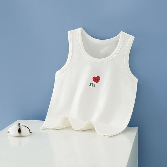 Wancir 3-11 Years Little Girls Soft Camisole Undershirts Kids Comfort Breathable Tank Tops