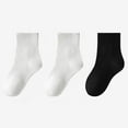 thumbnail image 1 of Wancir 3 Pack Kids Socks Girls Socks for School Uniform Soft Cotton Seamless Toe Athletic Crew Socks, 1 of 3