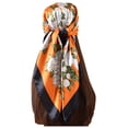 thumbnail image 1 of Wancir 35" Head Scarf for Women Square Satin Hair Scarf Headband Floral Bandanas Sleeping Hair Wraps Scarf Boho Headwear, 1 of 6