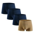 thumbnail image 1 of Wancir 4 pack Mens Underwear Trunks for Man Soft Waistband Open-fly No-ride-up Trunk Boxers Excellent Support Briefs, 1 of 2