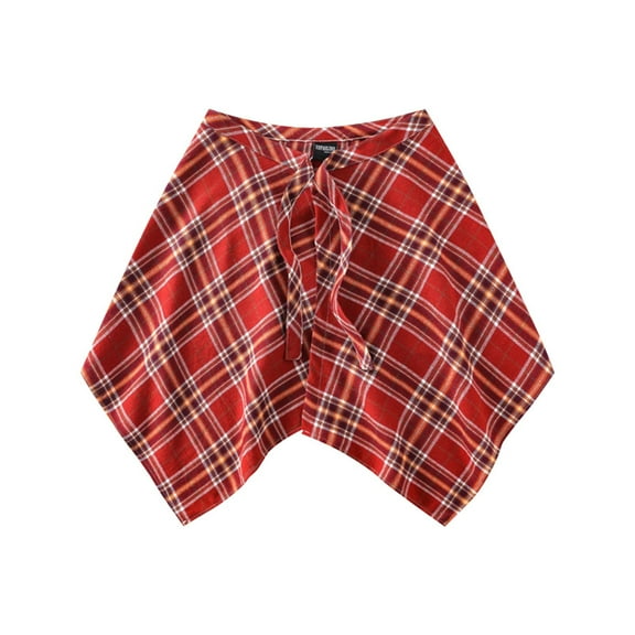 Wancir Adjustable Shirt Extender for Women Summer Classic Plaid Tie Front Removable Layering Half Length Underskirt Mini Dress