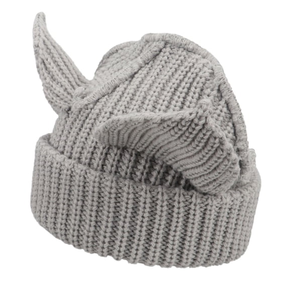 Wancir Adult Knit Beanie Hat, Winter Bear Ears Hat Warm Knitted Fleece Lined Woollen Ski Pompom Hat