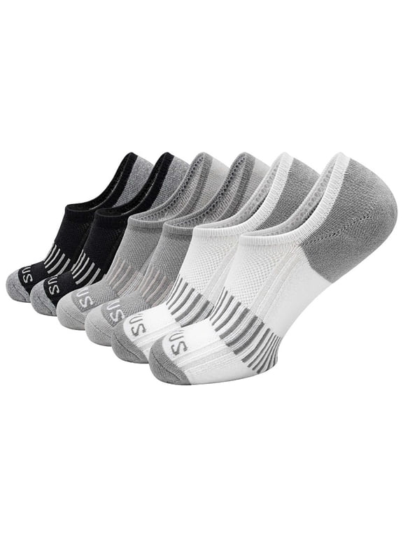 Wancir Ankle Socks Womens Running Athletic No Show Socks Cushioned 6-Pairs