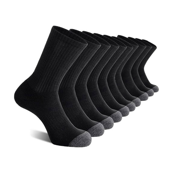 Wancir Athletic Socks Cushion Running Socks Performance Breathable Crew Socks Outdoor Sports Socks for Men Women 5 Pairs