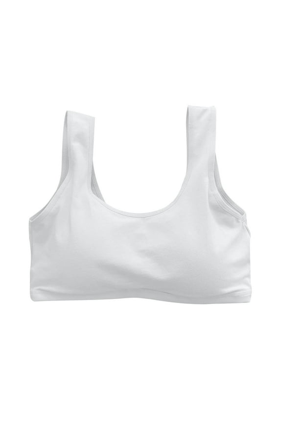 Wancir Athletic Sports Bra Girl 6-14Y Crop Tops First Teen Girls Bra Cotton Underwear Unpadded Seamless for Running