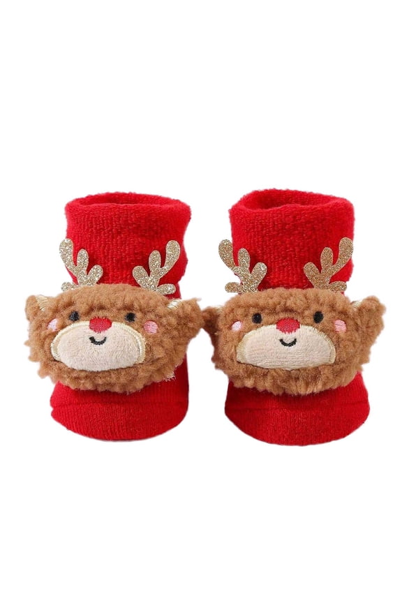 Wancir Baby Booties Cozy Fleece Slippers Soft Baby Shoes With Gripper Soles, Winter Warm Infant Newborn Crib Sock Shoes First Walkers