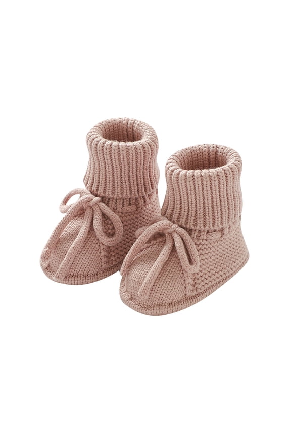 Wancir Baby Booties Newborn Infant Sock Shoes Hand Knitted Boy and Girl Cozy Shoes