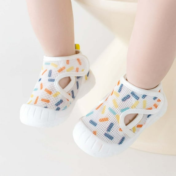 Wancir Baby First-Walking Shoes 1-4 Years Kid Shoes Trainers Toddler Infant Boys Girls Soft Sole Non Slip Cotton Canvas Mesh Breathable Lightweight