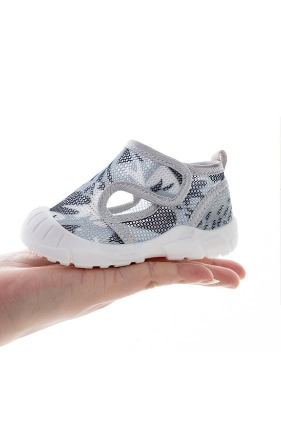 Wancir Baby First-Walking Shoes 1-4 Years Kid Shoes Trainers Toddler Infant Boys Girls Soft Sole Non Slip Cotton Canvas Mesh Breathable Lightweight