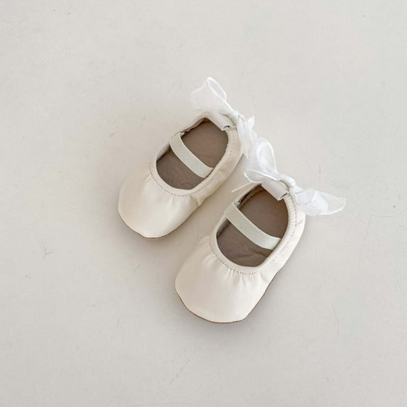 Wancir Baby Girls Flats Soft Rubber Sole Toddler Walking Shoes Infant Princess Crib Wedding Dress Shoes