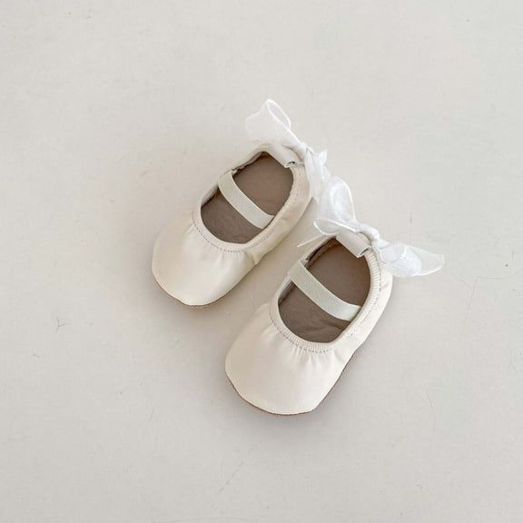 Wancir Baby Girls Flats Soft Rubber Sole Toddler Walking Shoes Infant Princess Crib Wedding Dress Shoes