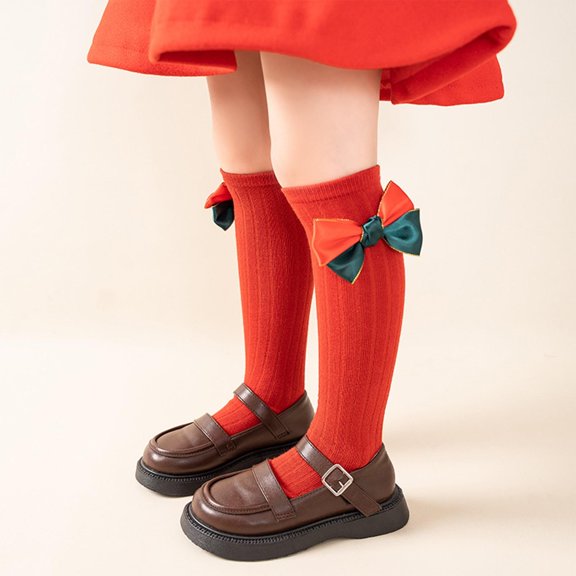 Wancir Baby Knee High Sock Toddler Girl Dress Socks Baby Knit Stocking Cotton Infant Girls Socks