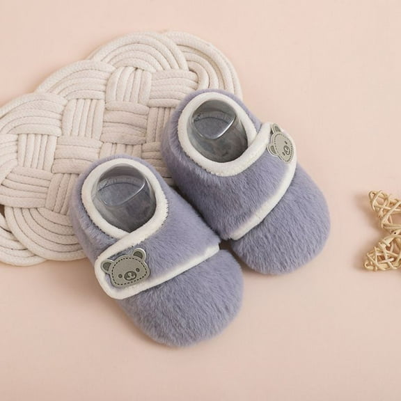 Wancir Baby Shoes Toddler Sock Shoes Kids Walking Shoes Infant Non-Slip Indoor Slippers with Soft Rubber Sole Boys Girls Slip On Outdoor Sneakers