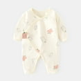 thumbnail image 1 of Wancir Baby Spring Long Sleeved Polka Printed Bodysuit Bag And Bottom Coat, 1 of 3