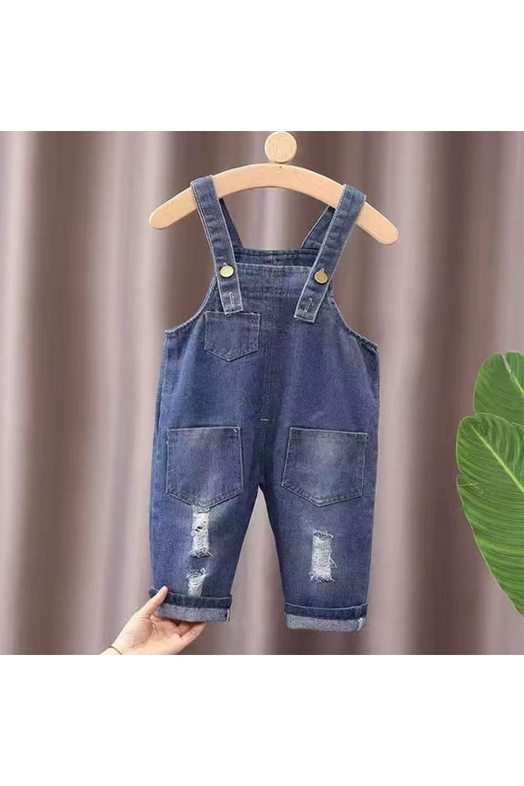 Wancir Baby Toddler Boys Adjustable Denim Pants Newborn Kids Denim Overalls Jumpsuits Cute Outdoor Bib Shortalls Jean Overalls