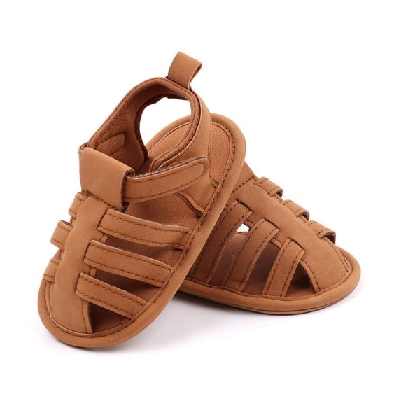Wancir Baby Toddler Infant Girls PU Leather Soft Open Toe Summer Sandals Flower Princess Flat Shoes