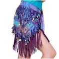thumbnail image 1 of Wancir Belly Dance Fringe Hip Scarf Festival Sequins Tassel Skirt Rave Shinny Glitter Skirts, 1 of 1